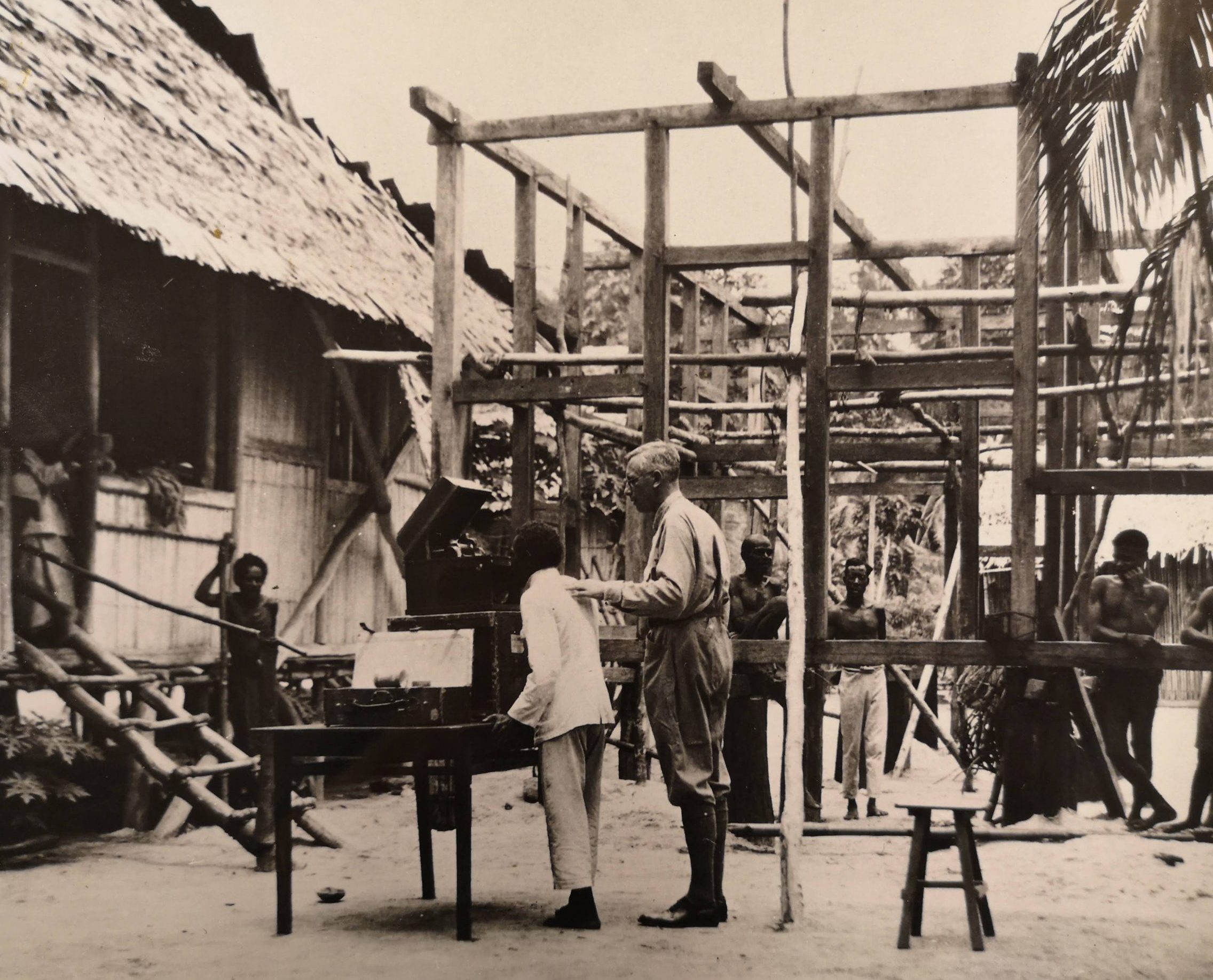 Recording Session at Urbinasopèn, Waigéo (1932) - Jaap Kunst Collection, Amsterdam